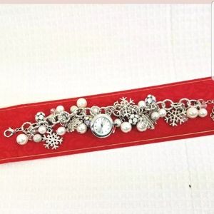 Snowflake Charm Bracelet Watch